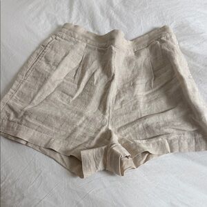 Madewell Women's Beige Linen Shorts